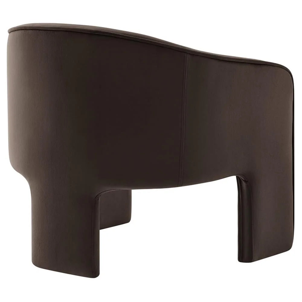 Contemporary Accent Armchair in Chocolate Brown