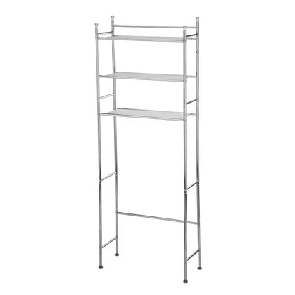 3-Shelf Over-the-Toilet Steel Storage Rack, Chrome Finish