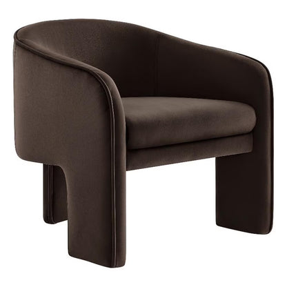 Contemporary Accent Armchair in Chocolate Brown