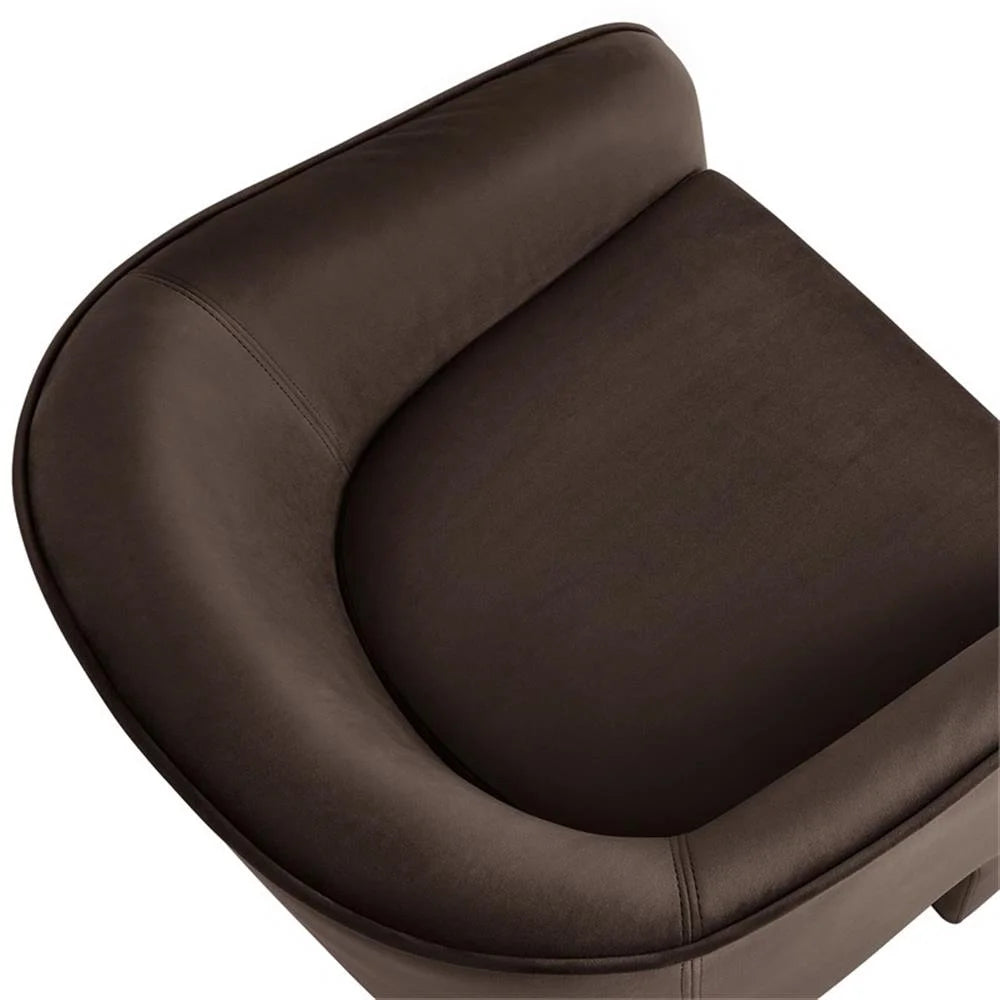 Contemporary Accent Armchair in Chocolate Brown